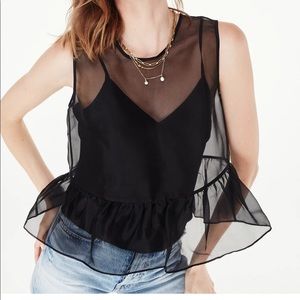 Cami NYC silk layered top size L